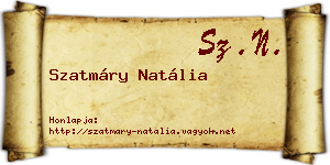 Szatmáry Natália névjegykártya